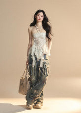 Korean Mesh Halter Top